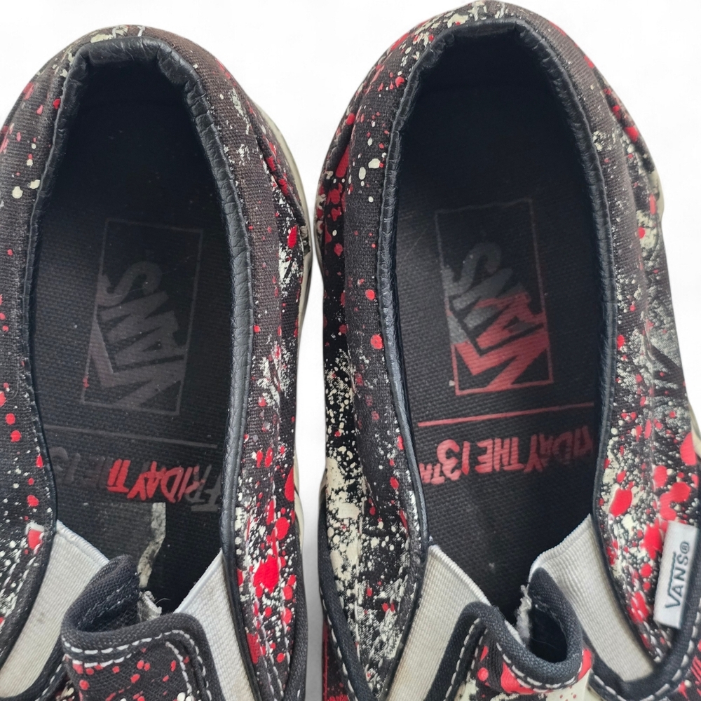 Vans Friday the 13th Jason Voorhees Horror Slip-On Shoes Men's 7.5 - Picture 3 of 9